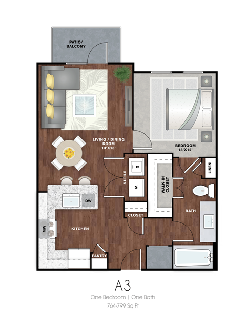 1 bedroom apartments humble